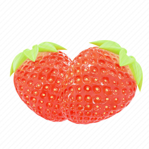 Strawberry, fruit, fresh, berry, dessert, healthy 3D illustration - Download on Iconfinder