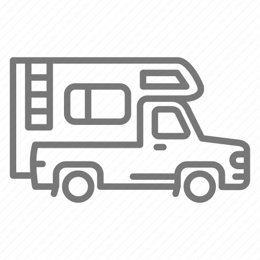 Camper, recreational vehicle, rv, truck, truck camper, truck rv icon - Download on Iconfinder