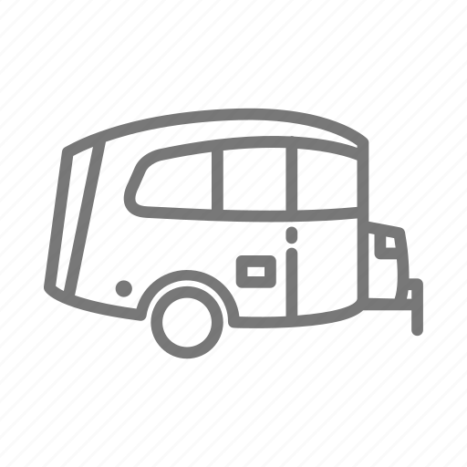 Camper, hitch, recreational vehicle, rv, trailer, travel trailer icon - Download on Iconfinder
