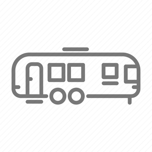 Camper, mobile home, recreational vehicle, rv, trailer, travel trailer, airstream icon - Download on Iconfinder