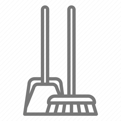 Broom, chores, clean, sweep, dust pan icon - Download on Iconfinder
