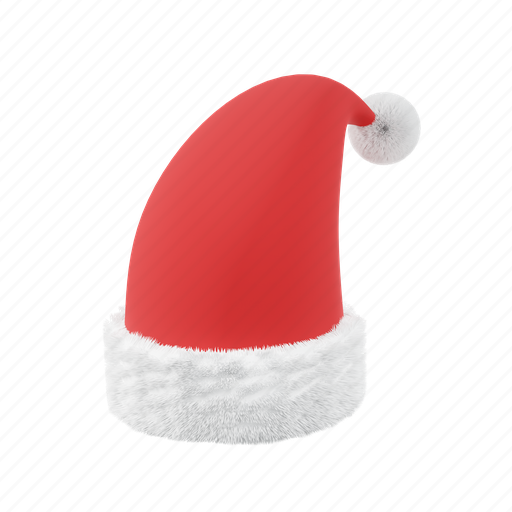 Santa, hat, gift, christmas, winter, xmas, box 3D illustration - Download on Iconfinder
