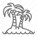pirate, island, tropical, palm tree