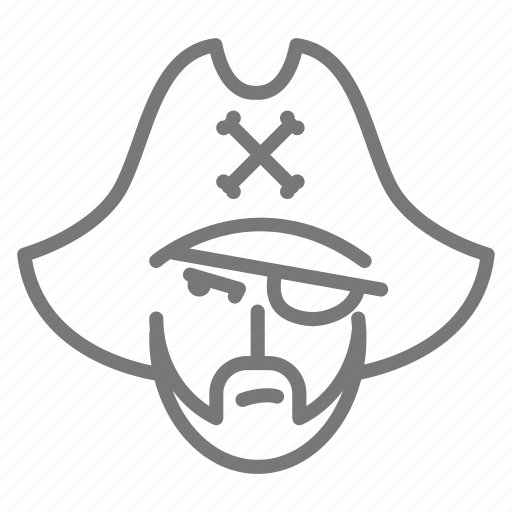 Pirate, crossbones, eye patch, captain icon - Download on Iconfinder