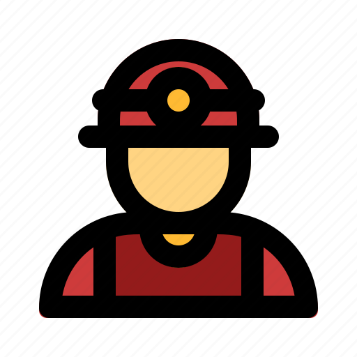 Miner, gas, mining, helmet icon - Download on Iconfinder