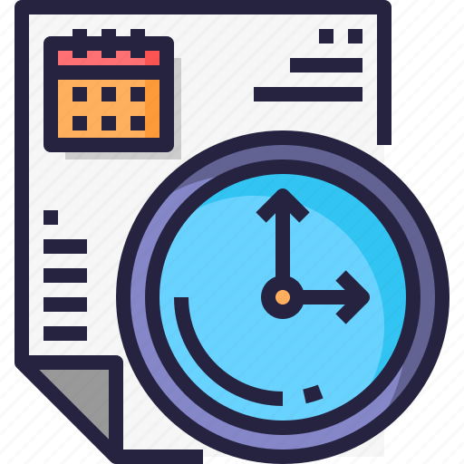 Calendar, clock, document, event, file, management, time icon - Download on Iconfinder