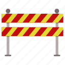 roadblock, traffic, danger, car, caution