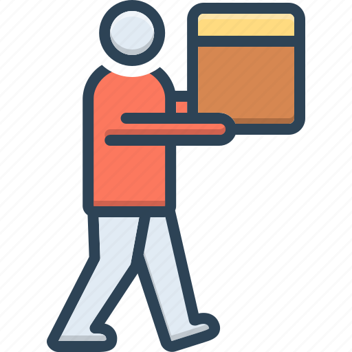 Carry, goods, heavy, packing, put across, stowage, tote icon - Download on Iconfinder