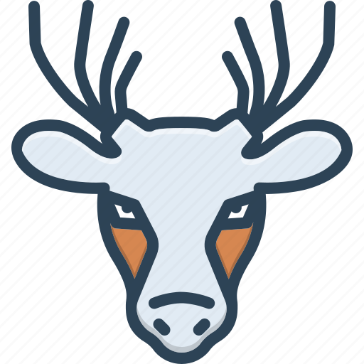 Antler, deer, herbivores animal, horn, mammal, reindeer, wildlife icon - Download on Iconfinder