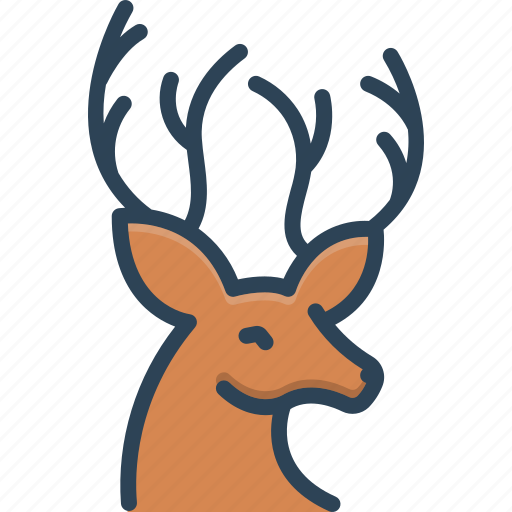 Antler, deer, herbivores animal, horn, hunting, reindeer, wildlife icon - Download on Iconfinder