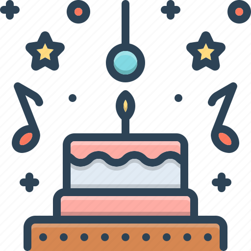 At home, birthday cake, candle, celebration, decoration, party, party celebration icon - Download on Iconfinder