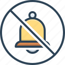ban, bell, danger, no, none, prohibited, stop