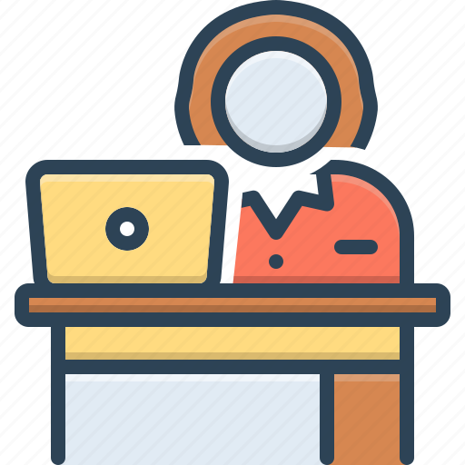 Assistant, executive assistant, help, infromation, reception desk, receptionist, secretary icon - Download on Iconfinder
