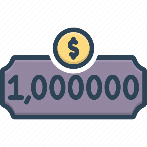 Bonus, cheque, dollar, finance, fortune, million, prize icon - Download on Iconfinder