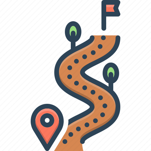 Trail, mark, notch, pathway, road, location, navigation icon - Download on Iconfinder