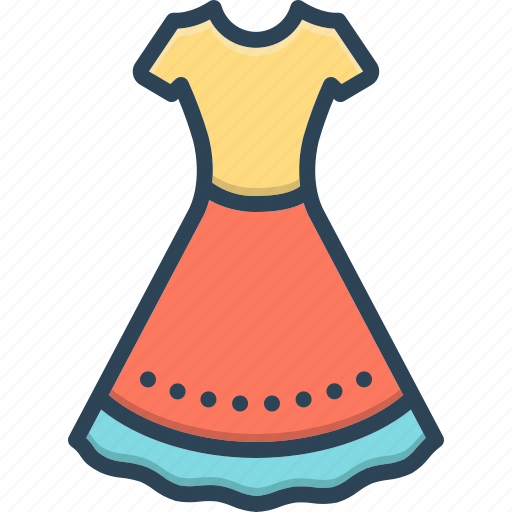 Dress, frok, cloths, fashion, costume, attire, raiment icon - Download on Iconfinder