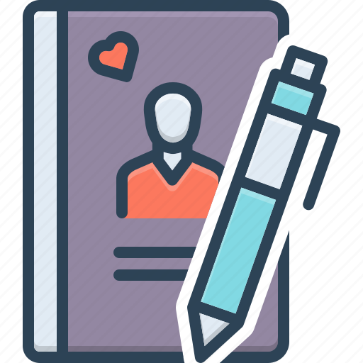 Guestbook, textbook, book, visitor, invitation, letter, address book icon - Download on Iconfinder