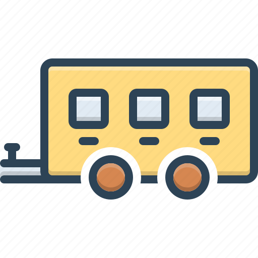 Trailers, transportation, delivery, cart, truck, cargo, caravan icon - Download on Iconfinder