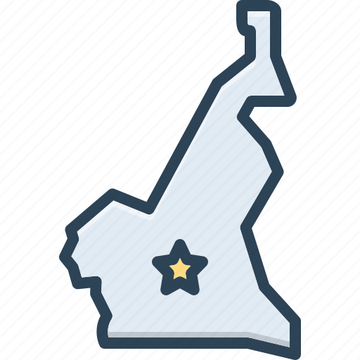 Cameroon, area, border, country, contour, land, map icon - Download on Iconfinder