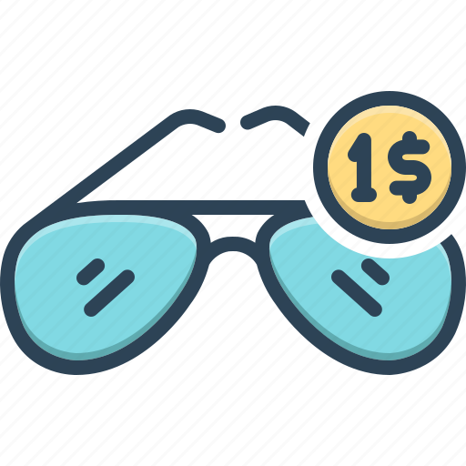 Cheap, uncostly, eyeglasses, fashion, low cost, low priced icon - Download on Iconfinder