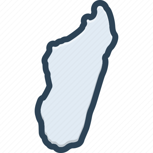 Madagascar, country, border, map, contour, cartography icon - Download on Iconfinder