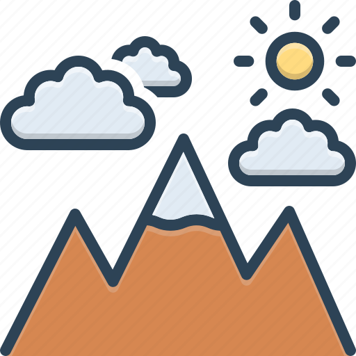 Mounts, cloud, top, peak, mountain, nature, hill icon - Download on Iconfinder