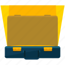 illuminated, suitcase, bag, briefcase, case, miscellaneous