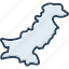 pakistan, country, muslim, landmark, border, capital, map 