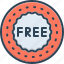 free, freebies, liberated, released, label, offer, badge 