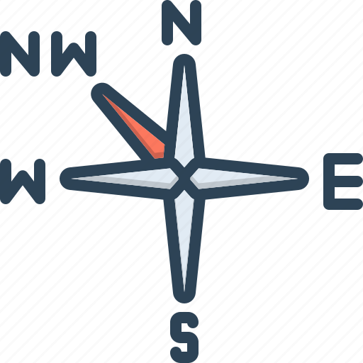 Northwest, compass, map, navigation, longitude, direction icon - Download on Iconfinder