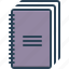 notebooks, books, notepaper, documents, binder, stacks, paperworks 