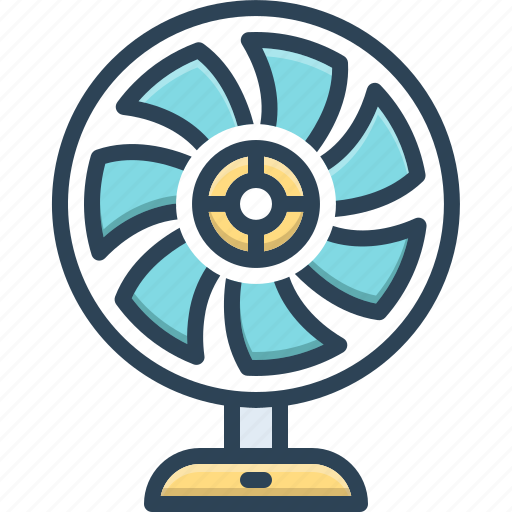 Cooling, fan, electric, wind, rotor, airflow, appliance icon - Download on Iconfinder
