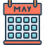 may, calendar, month, day, banner, annual, card 