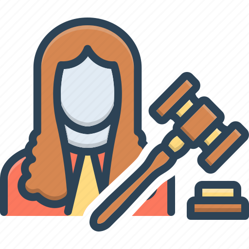Judgment, prosecutor, hammer, jury, justice, authority, legal icon - Download on Iconfinder