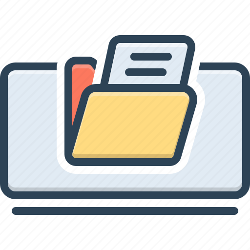 Filing, folder, archives, binders, documents, storage, file folder icon - Download on Iconfinder