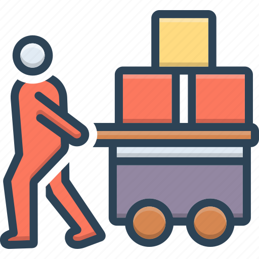 Pulled, pull, burden, load, overload, cargo, carry icon - Download on Iconfinder
