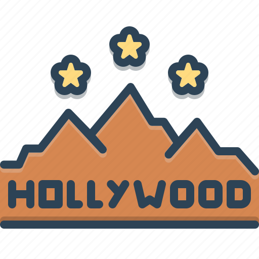 Hollywood, movie, industry, entertainment, film, landscape, film industry icon - Download on Iconfinder
