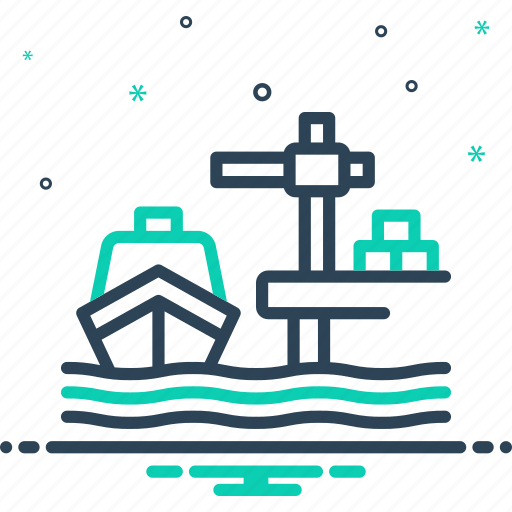 Dock, marine, port, ship, cargo, container, maritime icon - Download on Iconfinder