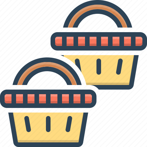 Baskets, ecommerce, store, hamper, trolley, handle, shopping basket icon - Download on Iconfinder