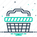 baskets, ecommerce, hamper, container, trolley, handle, shopping basket