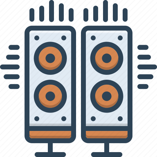 Electrical, loudspeaker, music, music system, sound, sound box, system icon - Download on Iconfinder