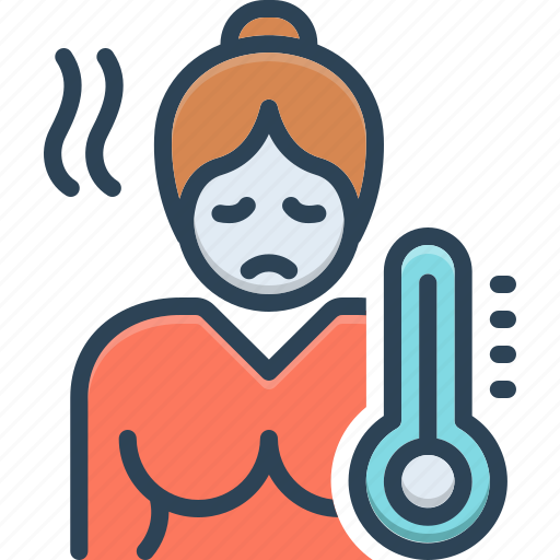 Sick, ill, unwell, ailing, adynatus, thermometer, patient icon - Download on Iconfinder