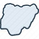 nigeria, kenya, egypt, map, atlas, border, contour, country, national, territory