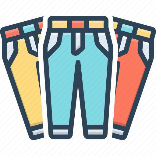 Pants, apparel, breeches, cloth, cotton, fabric, costume icon - Download on Iconfinder