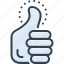 thumb, up, good, finger, approve, comment, feedback 