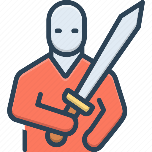 Fighter, warrior, knight, combatant, trooper, sword, broadsword icon - Download on Iconfinder
