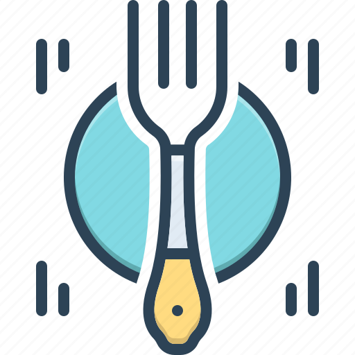 Fork, plate, food, cutlery, restaurant, silverware, kitchen icon - Download on Iconfinder
