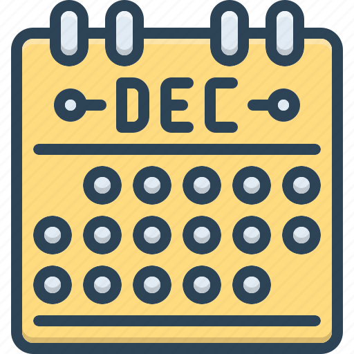 Dec, december, scheduled, organize, programme, calendar, reminder icon - Download on Iconfinder