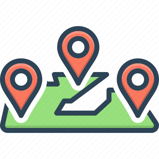 Zones, sector, region, tract, location, territory, pointer icon - Download on Iconfinder