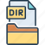 dir, document, folder, doc, archive, file, data 
